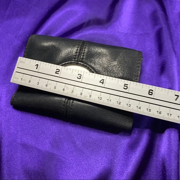 📌Vintage like New Fossil Key Cow Hide Leather Tri-fold Wallet, 16 Card Slots - Picture 9 of 13